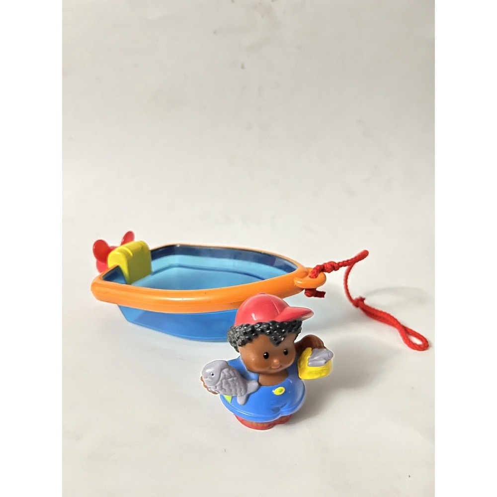 Vintage Little People Michael Fisherman Blue Boat Rare HTF